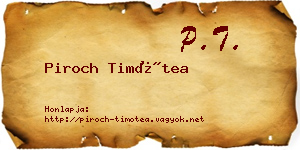 Piroch Timótea névjegykártya